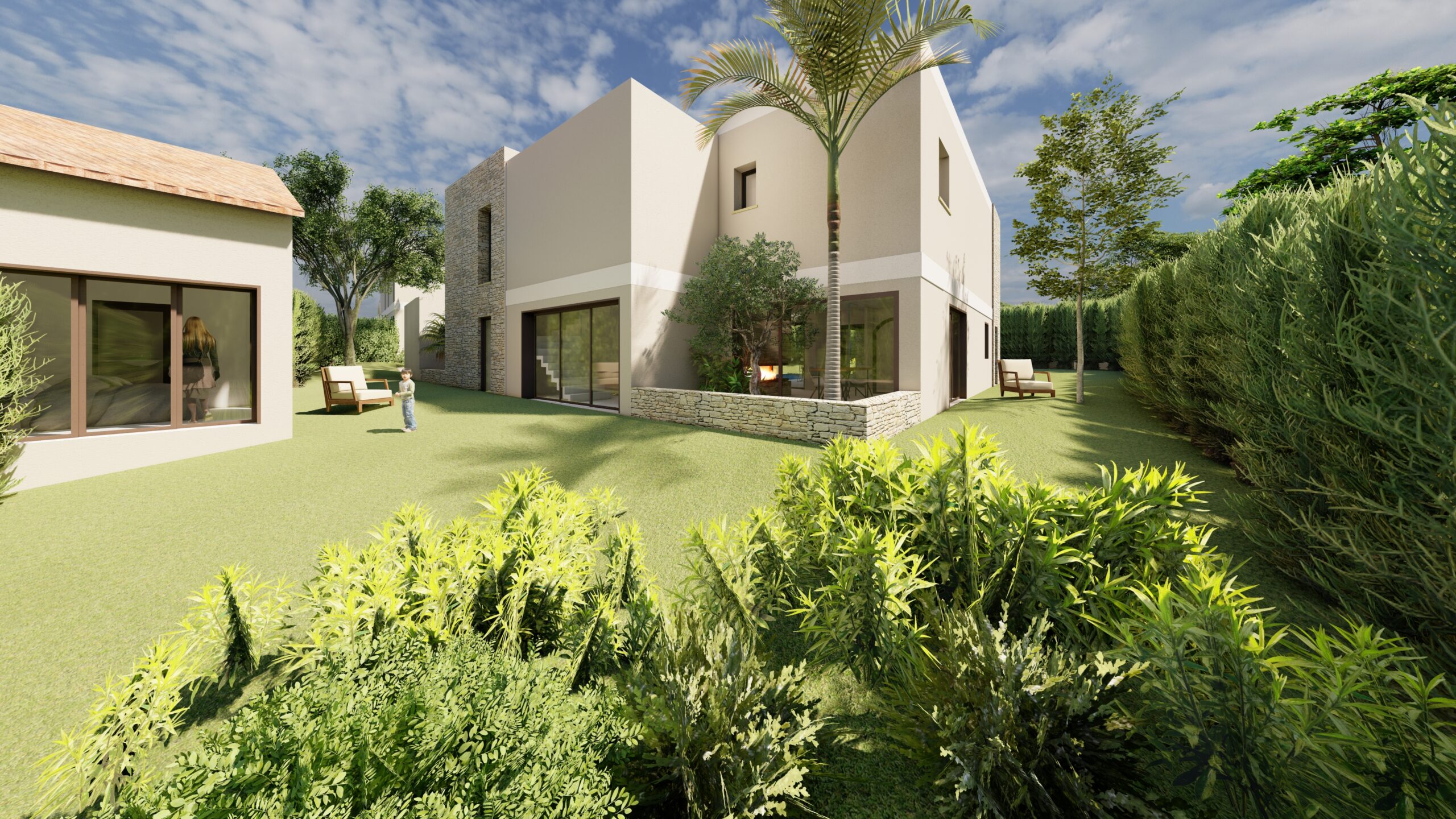 Vue extérieur Villa C