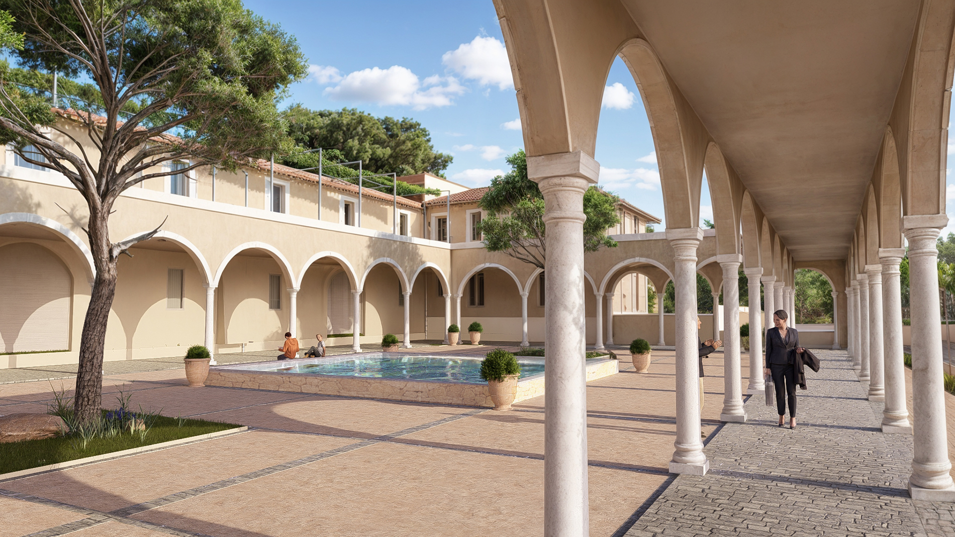 Vue Cour Villa C