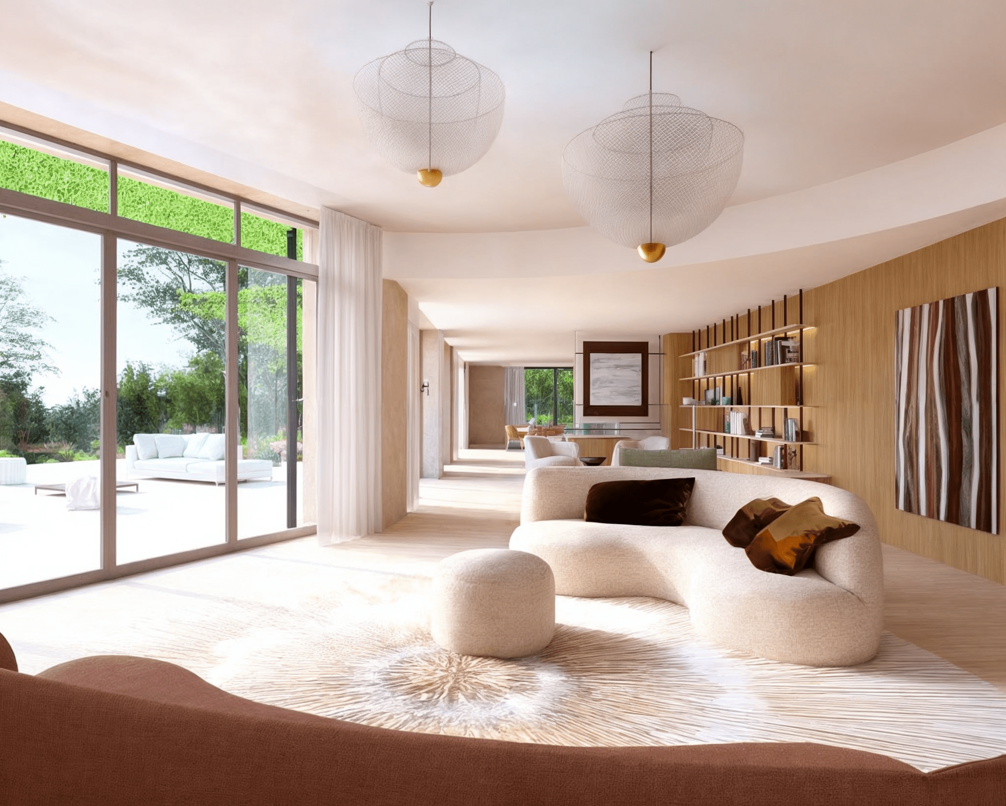 Vue Salon esquisse villa des lauves