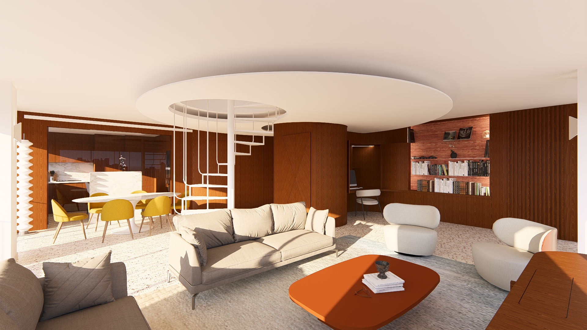 Vue Salon Croquis projet Ufan